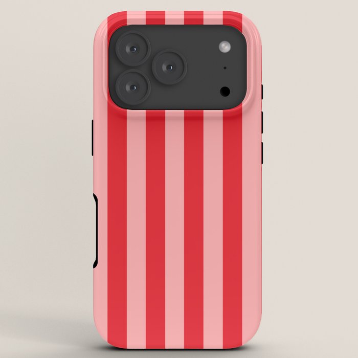 Bold Vertical Stripes Pattern (red/pink) iPhone Case Gallery Image 7
