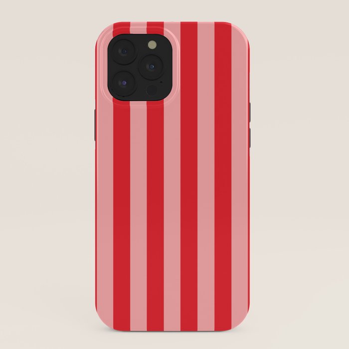 Bold Vertical Stripes Pattern (red/pink) iPhone Case Gallery Image 40