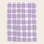 Wavy Plaid Lilac White Poster Gallery Image 1