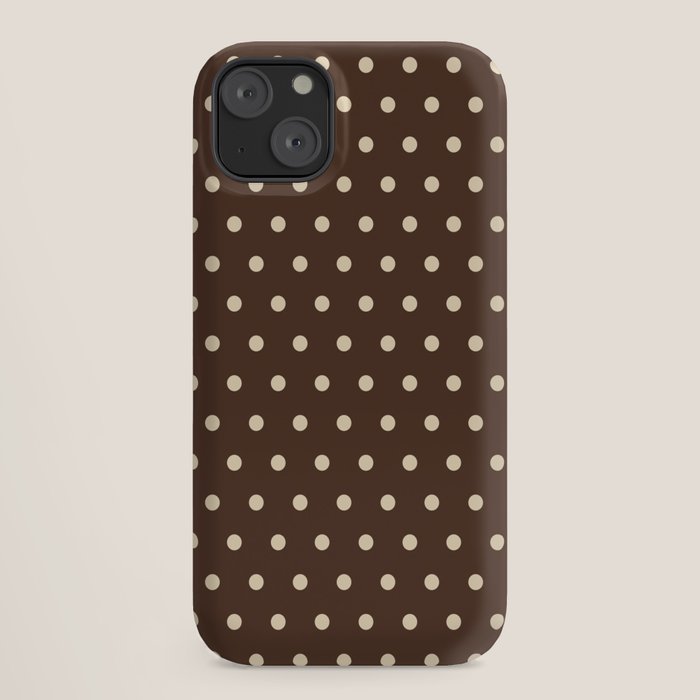 Vintage polka dots baroque brown & cream iPhone Case Gallery Image 18