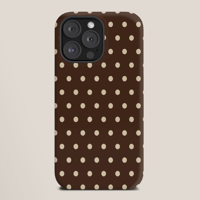 Vintage polka dots baroque brown & cream iPhone Case Gallery Image 20