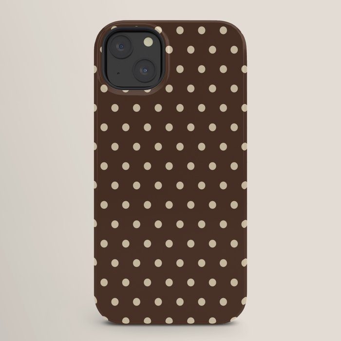 Vintage polka dots baroque brown & cream iPhone Case Gallery Image 26