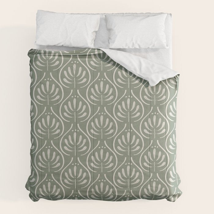 Boho Sage Green Pattern Comforter Gallery Image 2