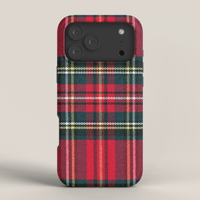 Black Red Tartan Plaid Scottish Pattern iPhone Case Gallery Image 4