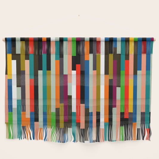 mid century stripes geometry retro Wall Hanging Gallery Image 1