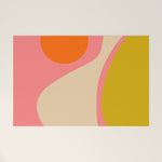 abstract composition modern blush pink Welcome Mat Gallery Image 1