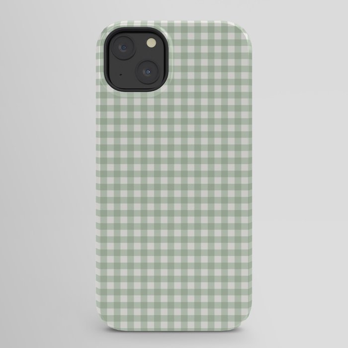 Gingham Plaid Pattern - Sage Green iPhone Case Gallery Image 30