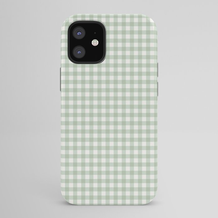 Gingham Plaid Pattern - Sage Green iPhone Case Gallery Image 42