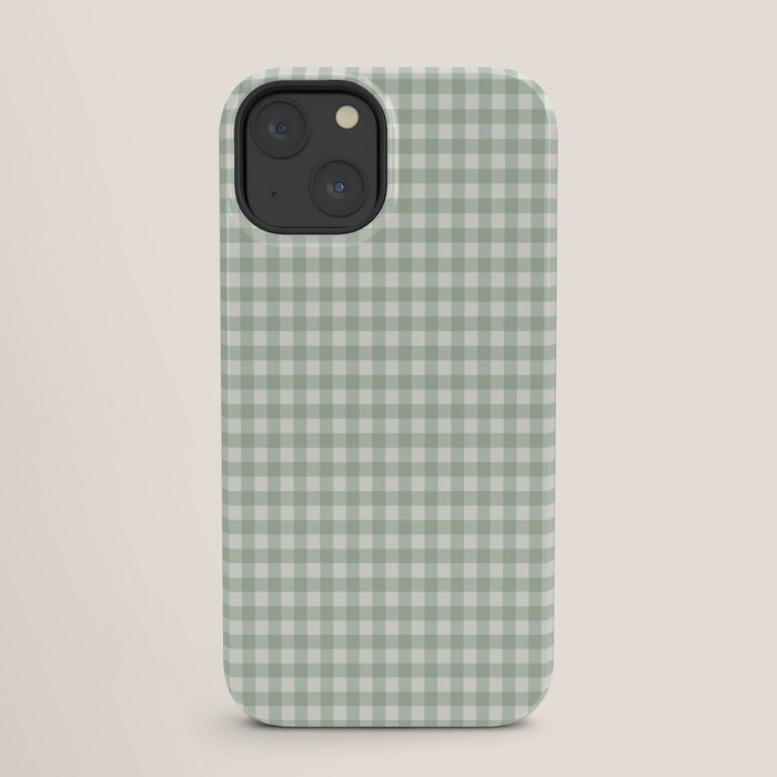 Gingham Plaid Pattern - Sage Green iPhone Case Gallery Image 25