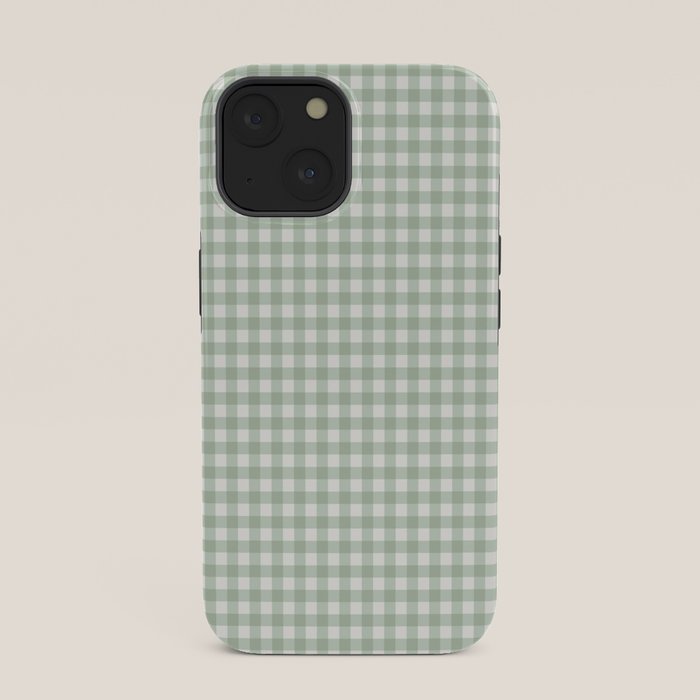 Gingham Plaid Pattern - Sage Green iPhone Case Gallery Image 33