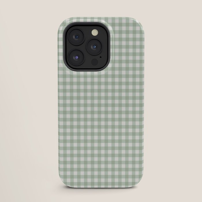 Gingham Plaid Pattern - Sage Green iPhone Case Gallery Image 27