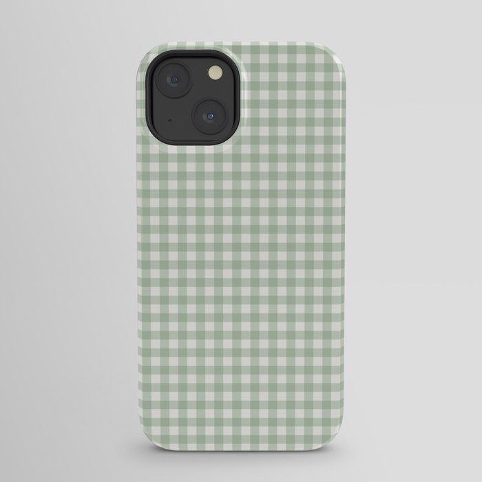 Gingham Plaid Pattern - Sage Green iPhone Case Gallery Image 29