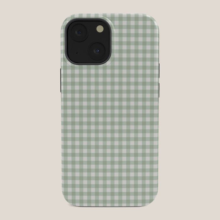 Gingham Plaid Pattern - Sage Green iPhone Case Gallery Image 34