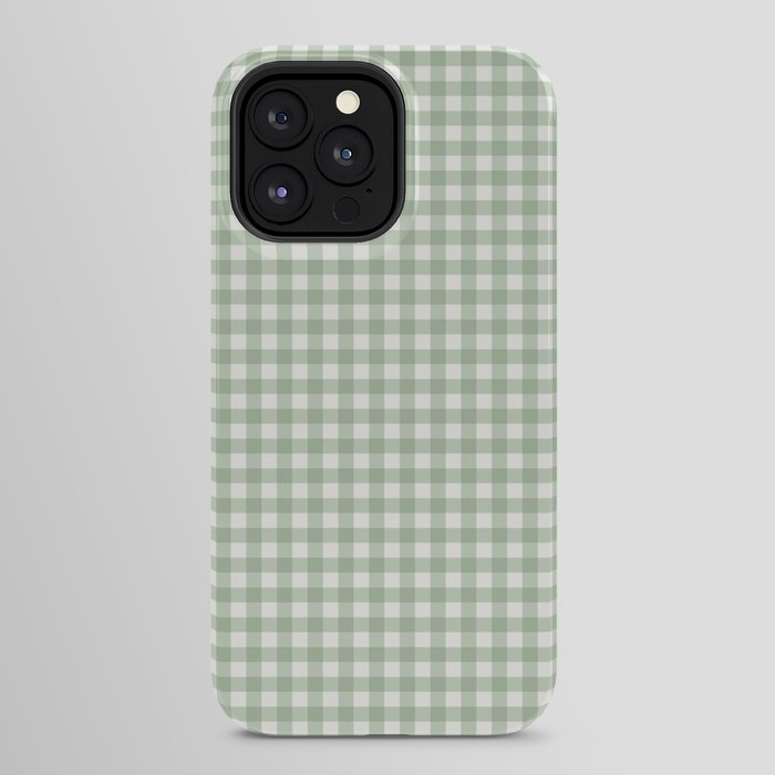 Gingham Plaid Pattern - Sage Green iPhone Case Gallery Image 24