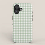 Gingham Plaid Pattern - Sage Green iPhone Case Gallery Image 1