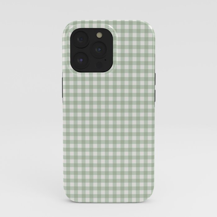 Gingham Plaid Pattern - Sage Green iPhone Case Gallery Image 39