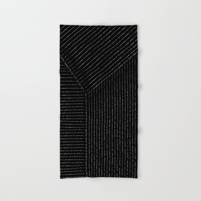 Lines (Black) Bath Towel Gallery Image 2