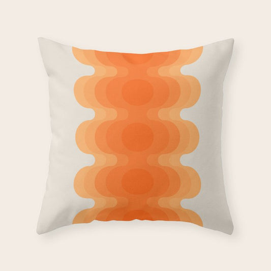 Echoes - Creamsicle Throw Pillow Gallery Image 1
