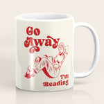 Go Away I'm Reading - Funny Quote, Retro Typography Coffee Mug Gallery Image 1