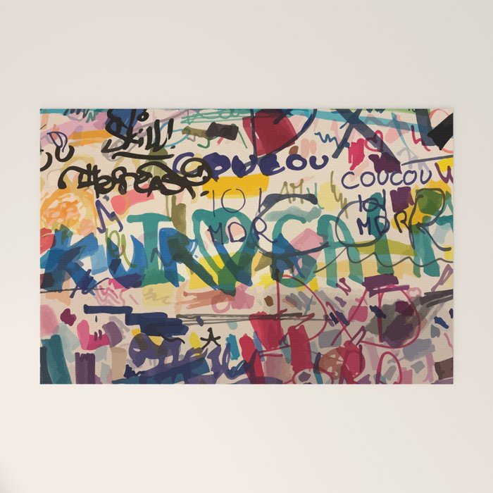 Urban Graffiti Paper Street Art Welcome Mat Gallery Image 1