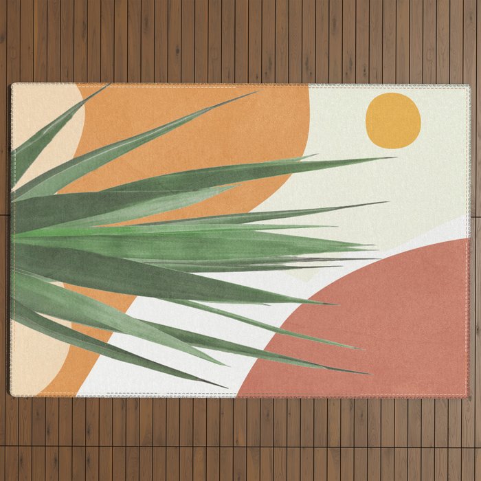 Abstract Agave Plant Outdoor Rug Gallery Image 4