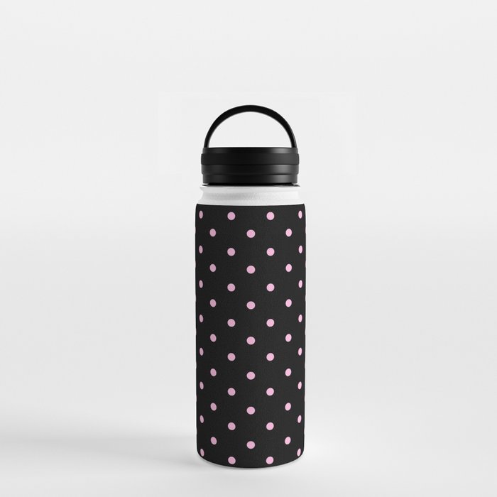 Dotted (Pink & Black Pattern) Water Bottle Gallery Image 3