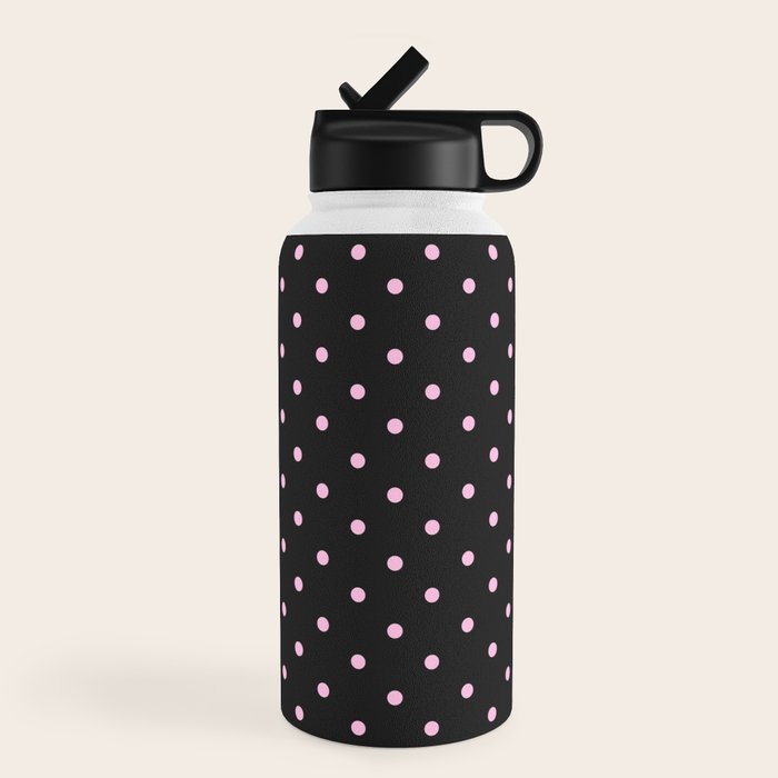 Dotted (Pink & Black Pattern) Water Bottle Gallery Image 4