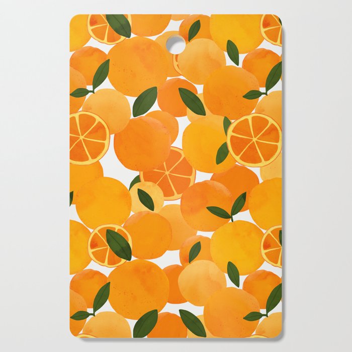 mediterranean oranges still life Cutting Board Gallery Image 1