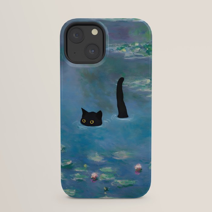 Cat Monet Waterlily iPhone Case Gallery Image 29