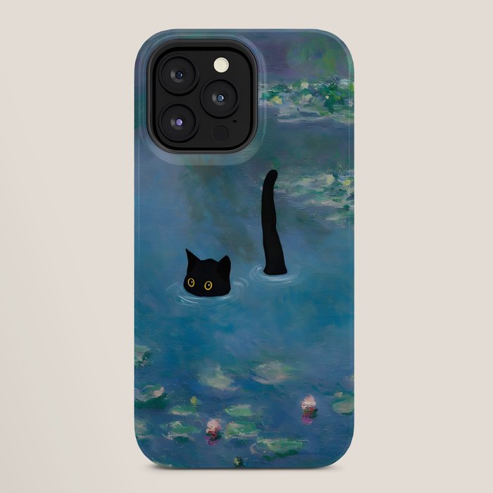 Cat Monet Waterlily iPhone Case Gallery Image 28