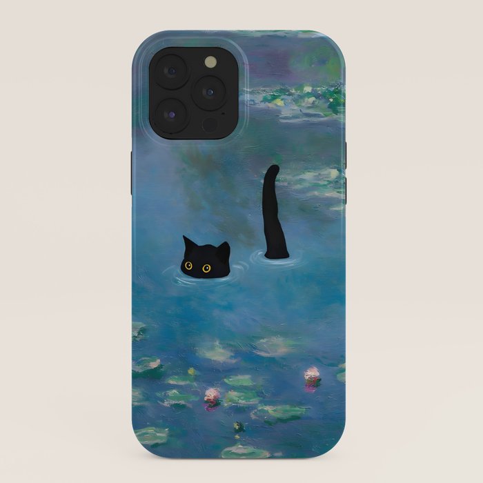 Cat Monet Waterlily iPhone Case Gallery Image 40