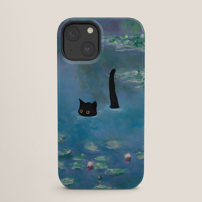 Cat Monet Waterlily iPhone Case Gallery Image 25