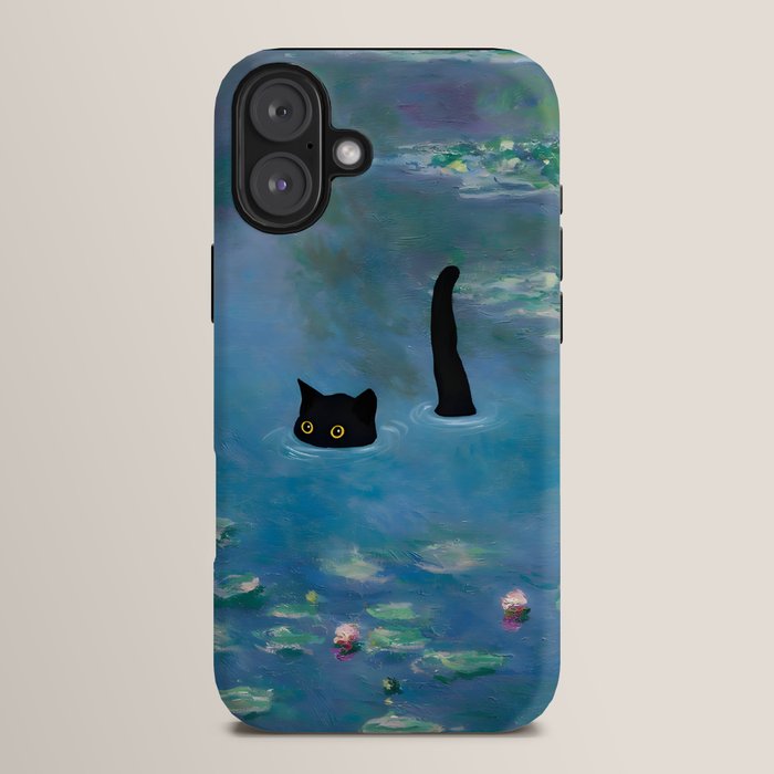 Cat Monet Waterlily iPhone Case Gallery Image 14