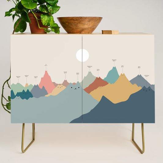 Cat Landscape 115: Himeowlaya Credenza Gallery Image 1