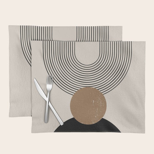 Mid Century Modern Abstract Art 10 Placemat Gallery Image 2