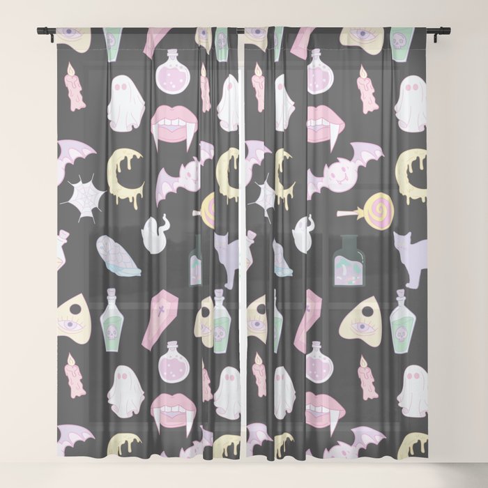 Pastel Goth Window Curtain Gallery Image 21
