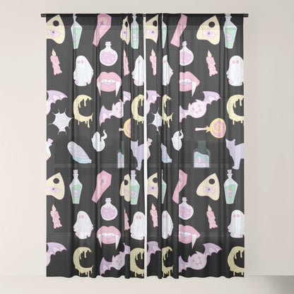 Pastel Goth Window Curtain Gallery Image 22