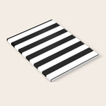 Midnight Black and White Stripes Notebook Gallery Image 1