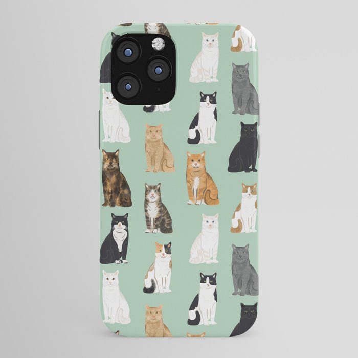 Cat breeds pattern kitty kittens cats tabby siamese white tortoiseshell iPhone Case Gallery Image 43