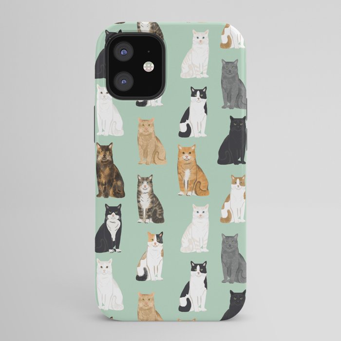 Cat breeds pattern kitty kittens cats tabby siamese white tortoiseshell iPhone Case Gallery Image 42