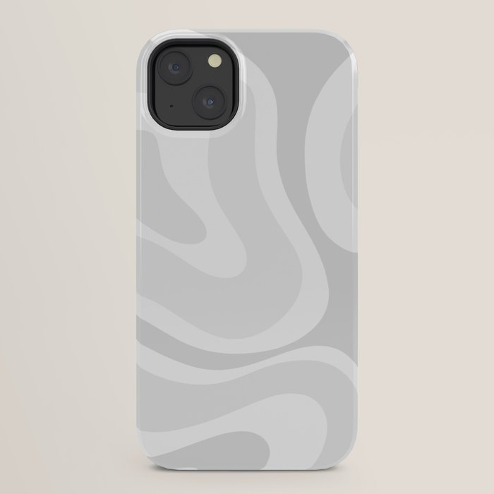 Modern Retro Liquid Swirl Abstract in Pale Grey iPhone Case Gallery Image 30