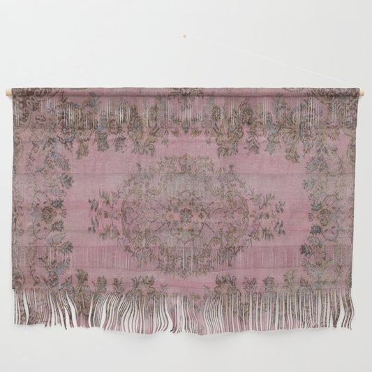 pink oriental vintage carpet Wall Hanging Gallery Image 1