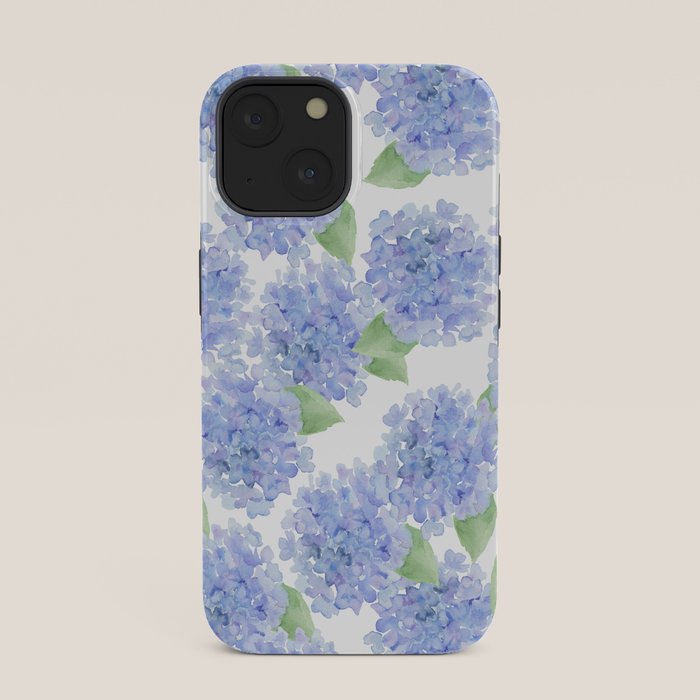 Elegant lavender lilac watercolor hydrangea floral iPhone Case Gallery Image 33