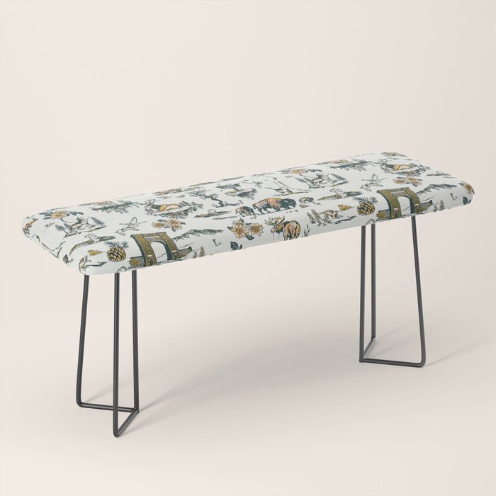 Yellowstone National Park Travel Pattern Design Bench Gallery Image 1