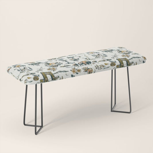 Yellowstone National Park Travel Pattern Design Bench Gallery Image 1