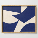 Cut-out Abstract Modern Shapes - blue Serving Tray Gallery Image 1