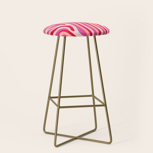pink zebra stripes Stool Gallery Image 2