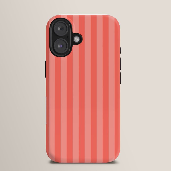 Coral Pink Thin Vertical Stripes iPhone Case Gallery Image 13