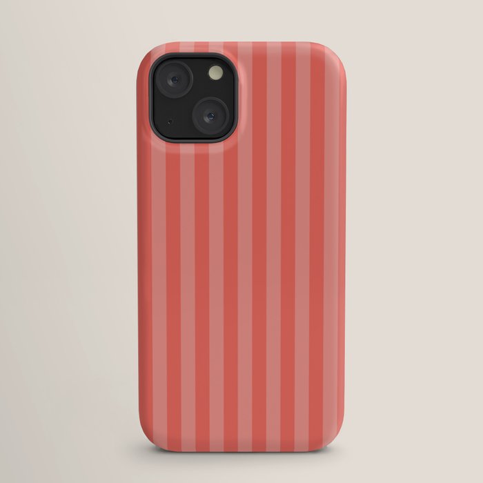 Coral Pink Thin Vertical Stripes iPhone Case Gallery Image 17