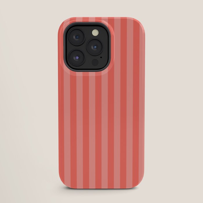 Coral Pink Thin Vertical Stripes iPhone Case Gallery Image 27
